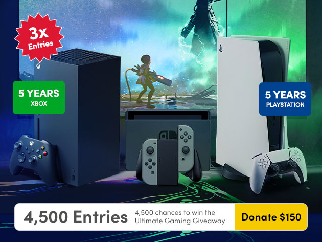 4,500 Entries to Win the Epic Gaming Giveaway & Donate to Charity