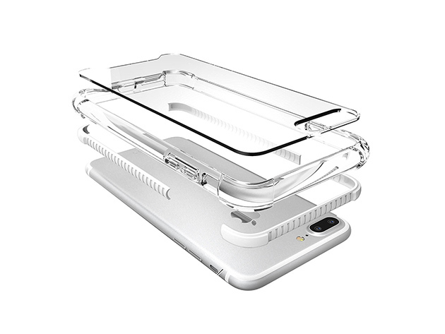 iPhone 7 Plus Shockproof Dual TPE Case (White)