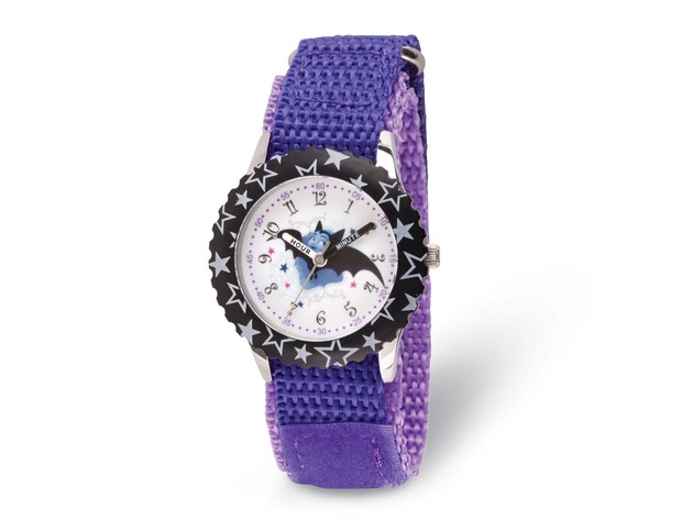 Disney Girls Vampirina Purple Strap Time Teacher Watch