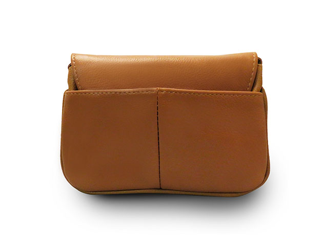 Leather Crossbody Bag (Beige)