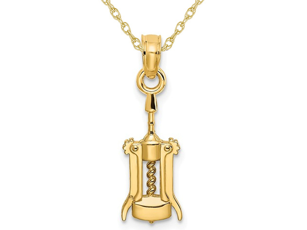 14K Gold 3D Can Opener Charm