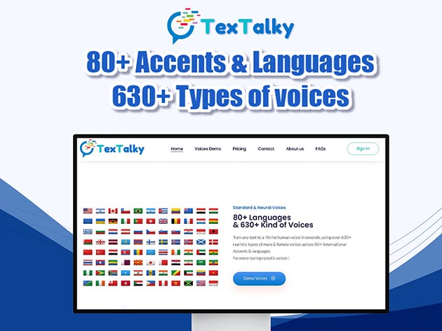 TexTalky AI Text-to-Speech: Lifetime Subscription