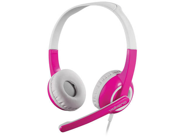 Volkano VK6512PK Kids Headphone with Boom Mic and Cable Protector - Pink