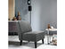 Costway Accent Chair Armless Contemporary Dining Chair Living Room Furniture Gray