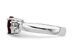 1.40 Carat (ctw) Garnet and White Topaz Ring in Sterling Silver - 8