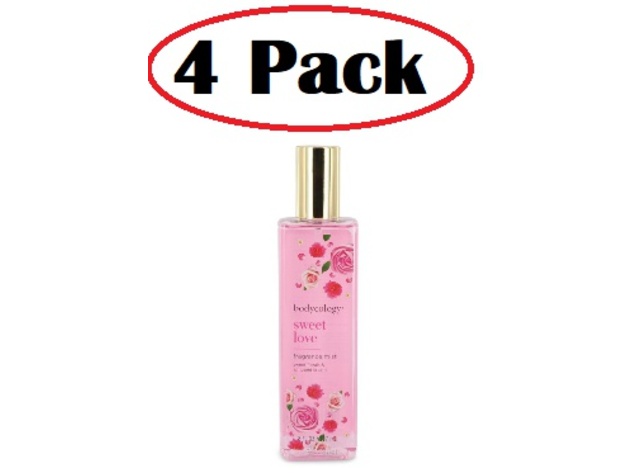 4 Pack of Bodycology Sweet Love by Bodycology Fragrance Mist Spray 8 oz