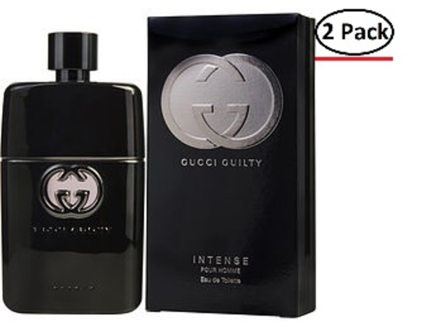 GUCCI GUILTY INTENSE by Gucci EDT SPRAY 3 OZ for MEN ---(Package Of 2)