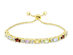 Colors of the Rainbow Bolo Adjustable 7-9" 18K Gold Plated Bracelet