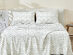 4-Piece Floral Print Microfiber Sheet Set (Green/Queen)