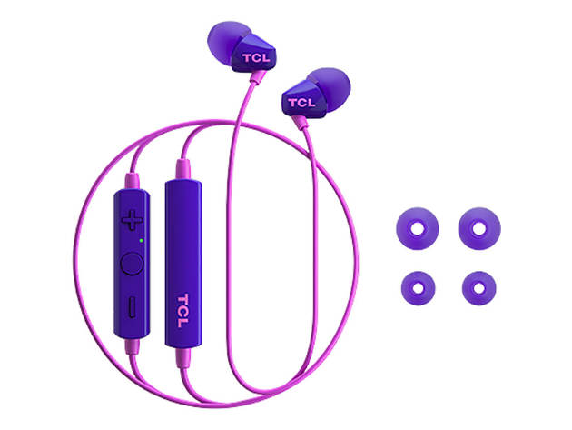 TCL SOCL100BTPP In-Ear Bluetooth Headphones - Sunrise Purple