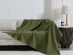 Vintage Cotton Waffle Blanket (King/Olive)