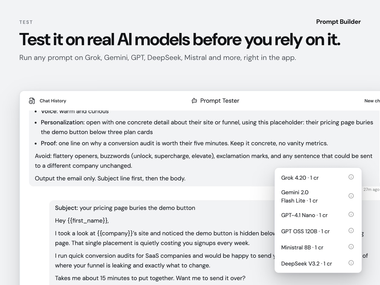 PromptBuilder - AI Prompt Optimizer Pro Plan: Lifetime Subscription