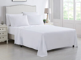 Kathy Ireland 6-Piece Brushed Microfiber Sheet Set (White/King)