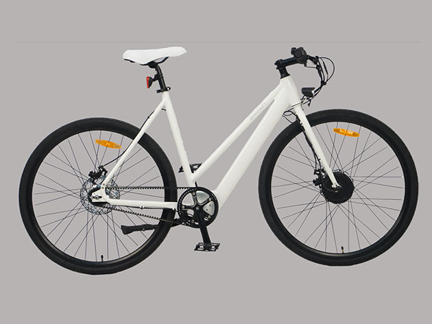 Amalfi Electric Bicycle (White/Lower Top Tube)