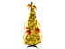 COSTWAY 4ft Pre-Lit Christmas Tree Fully Pull Up Tree Flat-to-Fabulous Light - as the picture shows