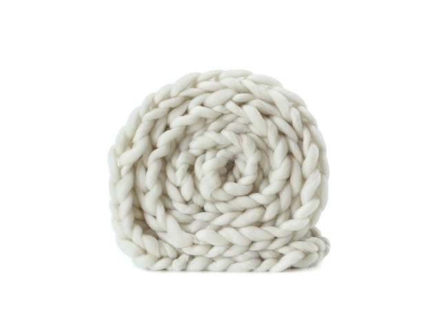 Yolly Channel Knit Throw (Cream White/ 40"x60")